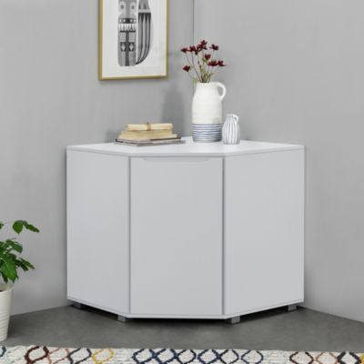 Eckschrank Eckkommode Wohnzimmerschrank 76,5x78 x78cm Büroschrank in