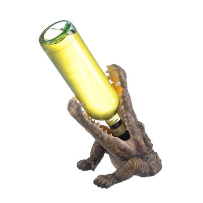 HTI-Living Flaschenhalter Krokodil braun/grün | 04250648946895