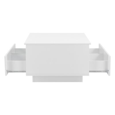 Couchtisch 35x90x56cm mit 4 Schubladen 2 Ablagen Beistelltisch