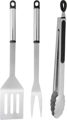 3-tlg. Edelstahl Grillbesteck-Set