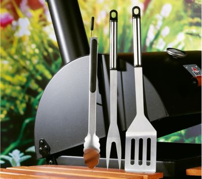 3-tlg. Edelstahl Grillbesteck-Set 2