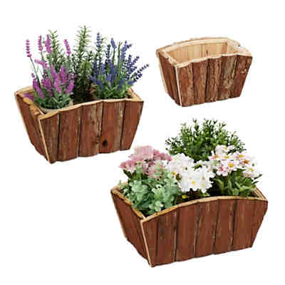 Blumenkasten Holz im 3er Set