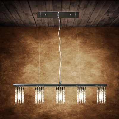 Moderne Kristall Deckenleuchte Lüster Hängeleuchte 5-flammig