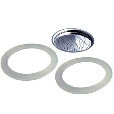 GEFU Dichtungsringe und Filter Espressokocher Emilio 4T silber  Erwachsene | 04006664162500