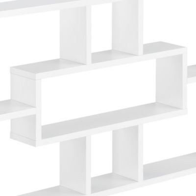 Wandregal 77x10x48cm Schweberegal mit 7 Ablageflächen in verschiedenen