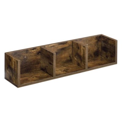 Wandregal Hängeregal mit 3 Ablagen Schweberegal 75x17x17cm Wandboard in