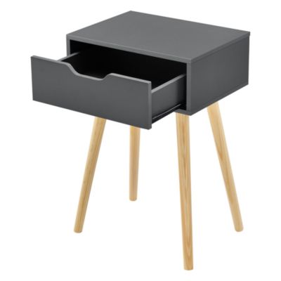 Beistelltisch mit Schublade 60x40x30cm Kommode Retro Nachttisch