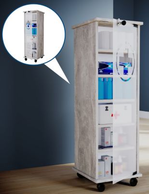 Medizinschrank Arzneischrank Erste Hilfe Medikamentenschrank Rollen