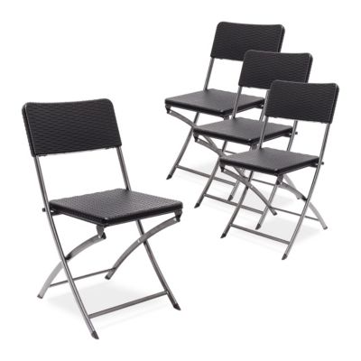 Klappstuhl BASTIAN, schwarz, relaxdays | yomonda