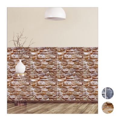 Wandpaneele selbstklebend im Set, grau, relaxdays | yomonda