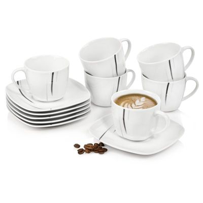 SÄNGER Kaffeebecher Bilgola Black Lines 12-tlg. Kaffeebecher weiß | 04251119422672