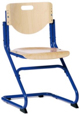 Schreibtischstuhl KID's Chair Plus blau/Buche, holzfarben ...