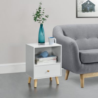 Beistelltisch 40x30x54cm mit Schublade Nachttisch mit Ablagefach in