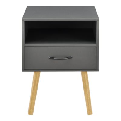 Beistelltisch 57x42x40cm mit Schublade Nachttisch mit Ablagefach in