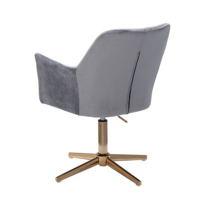 Drehstuhl Samt Esszimmerstuhl ohne Rollen Küchenstuhl mit Armlehne