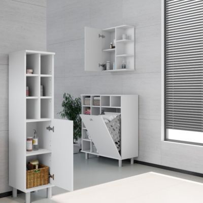 Hängeschrank Fynn Badschrank Badezimmerschrank mit Ablagen Badregal