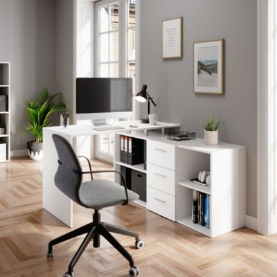 Eck Schreibtisch Computertisch Schreibtisch Winkelschreibtisch Büro PC Tisch Neu 