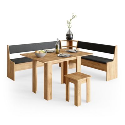 Küchenbank Roman eiche 167cm Sitzbank mit Truhe Esszimmerbank für