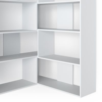 Eck-Bücherregal Laine Weiß, weiß, | yomonda