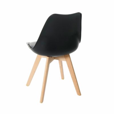 4x Retro Esszimmerstuhl, schwarz, HWC Mendler | yomonda