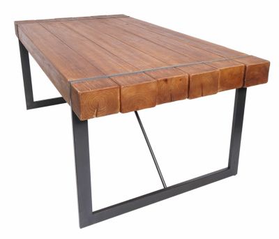 Esszimmertisch rustikal massiv, 80x160x90cm, braun, HWC Mendler | yomonda