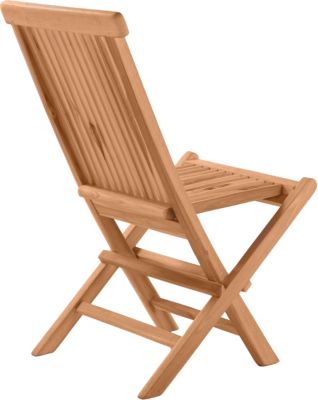 2er-Set Teakholz-Gartenstuhl, B47xT57xH89cm, beige, Möbilia | yomonda