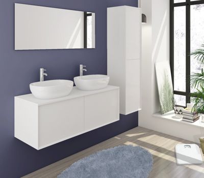 3-tlg. Badezimmer-Set, weiß, Möbilia | yomonda