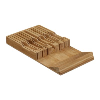 Messerhalter Schublade für 12 Messer, beige, relaxdays | yomonda