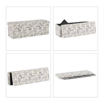 Sitzbank im Kaffee Design, beige, relaxdays | yomonda