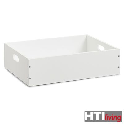 Aufbewahrungskiste weiß stapelbar MDF, weiß, HTI-Living | yomonda