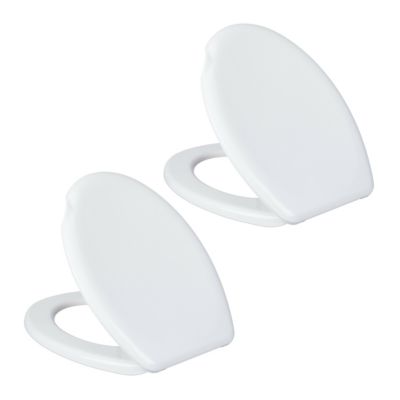 2x Toilettendeckel Wc Deckel Weiss Klodeckel Toilettensitz Klobrille Wc Sitz Oval Weiss Relaxdays Yomonda