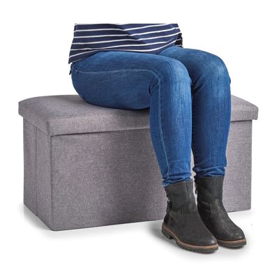 Sitztruhe mit Stauraum, grau, HTI-Living | yomonda