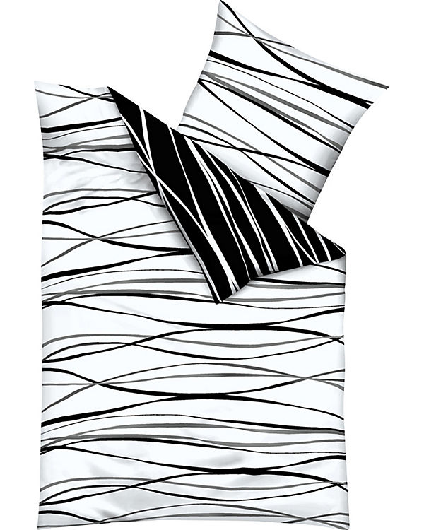 Kaeppel Wendebettwäsche Mako-Satin schwarz/weiß Gr. 155 x 220 + 80 x 80 | 04054144268495 Kaeppel Wendebettwäsche Mako-Satin schwarz/weiß Gr. 155 x 220 + 80 x 80 | 04054144268495