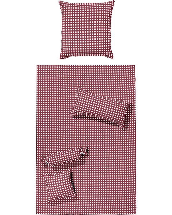 Erwin Müller Bettwäsche Seersucker Kronach rot Gr. 155 x 220 + 80 x 80 | 04049688998472 Erwin Müller Bettwäsche Seersucker Kronach rot Gr. 155 x 220 + 80 x 80 | 04049688998472