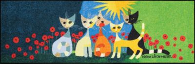 Rosina Wachtmeister Fußmatte Una bella compagna bunt Gr. 75 x 120 | 04052359055244