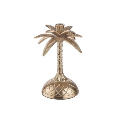 GOLDEN NATURE Kerzenhalter Palme Höhe 23cm Teelichthalter