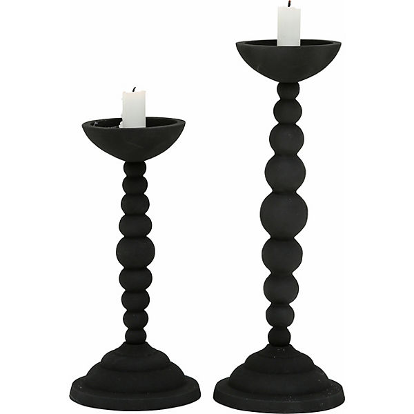 2-tlg. Kerzenständer Set "Normes" H26/34cm