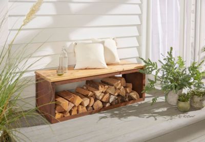 Outdoor-Bank mit Stauraum Suomi Gartenbänke, braun, PUREDAY | yomonda