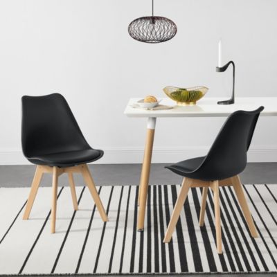 4-er Esszimmerstuhl Kunststoff Wohnzimmerstuhl Küchenstuhl Stuhl Stühle Schwarz 