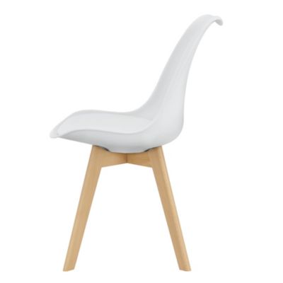 6x Design Stühle Weiß Esszimmer Stuhl Kunststoff Skandinavisch Set en.casa 