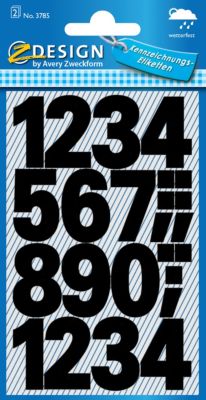 Avery Sticker Aufkleber Zahlen Nummern Kennzeichnungs-Etiketten Geschenk Karten 