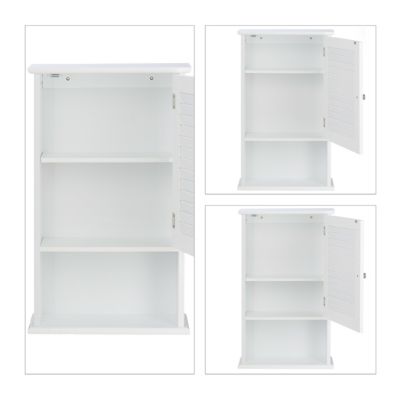 Badschrank mit geringer Tiefe, weiß, relaxdays | yomonda