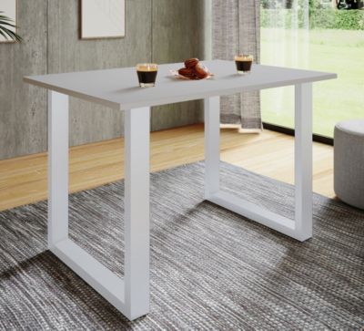 Premium Esszimmertisch Holztisch Esstisch Tisch "Xona U", grau, VCM
