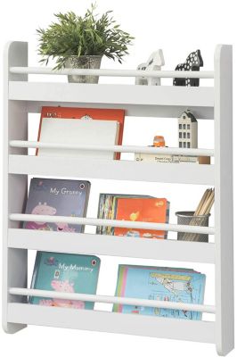 63x76x28cm SoBuy KMB50-HG Kinder-Bücherregal Hängefächerregal Zeitungsständer mit 4 Ablagefächern Büchergestell BHT ca