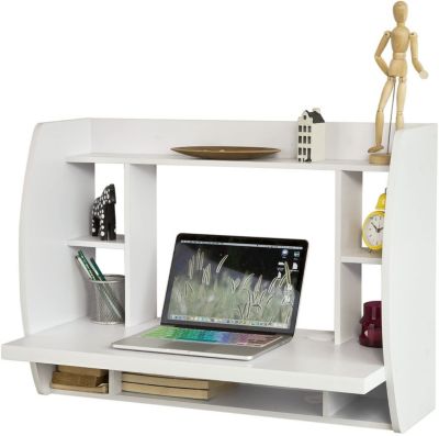 FWT14-W SoBuy® Wandtisch in Weiß,Wandschrank,Schreibtisch,Computertisch 
