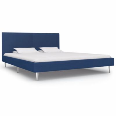 Stoffbett Bett Bettgestell Stoff, blau | yomonda