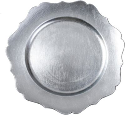Ø 42 cm Dekoteller Dekoschale Tablett Silber Metall orientalisch Metallschale Ø 42 oder 47 cm