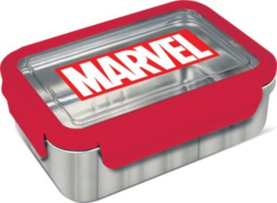Rot/Blau Marvel Avengers Brotdose und Aluminium Trinkflasche Set