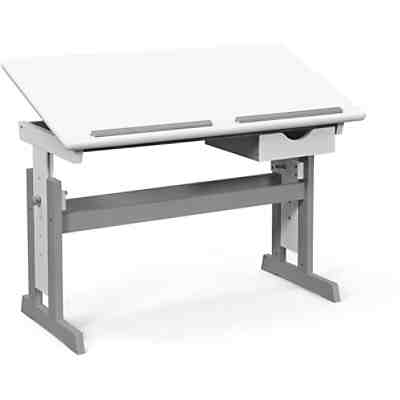 Schreibtisch Pijii weiß/grau