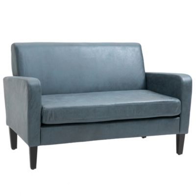 HOMCOM Sofa 2-Sitzer blau